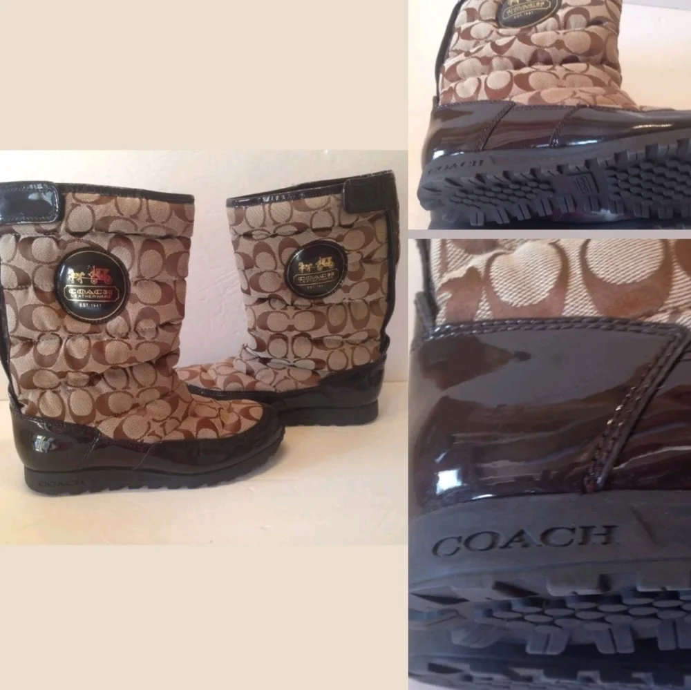 COACH SIG C SNOW BOOTS 7.5